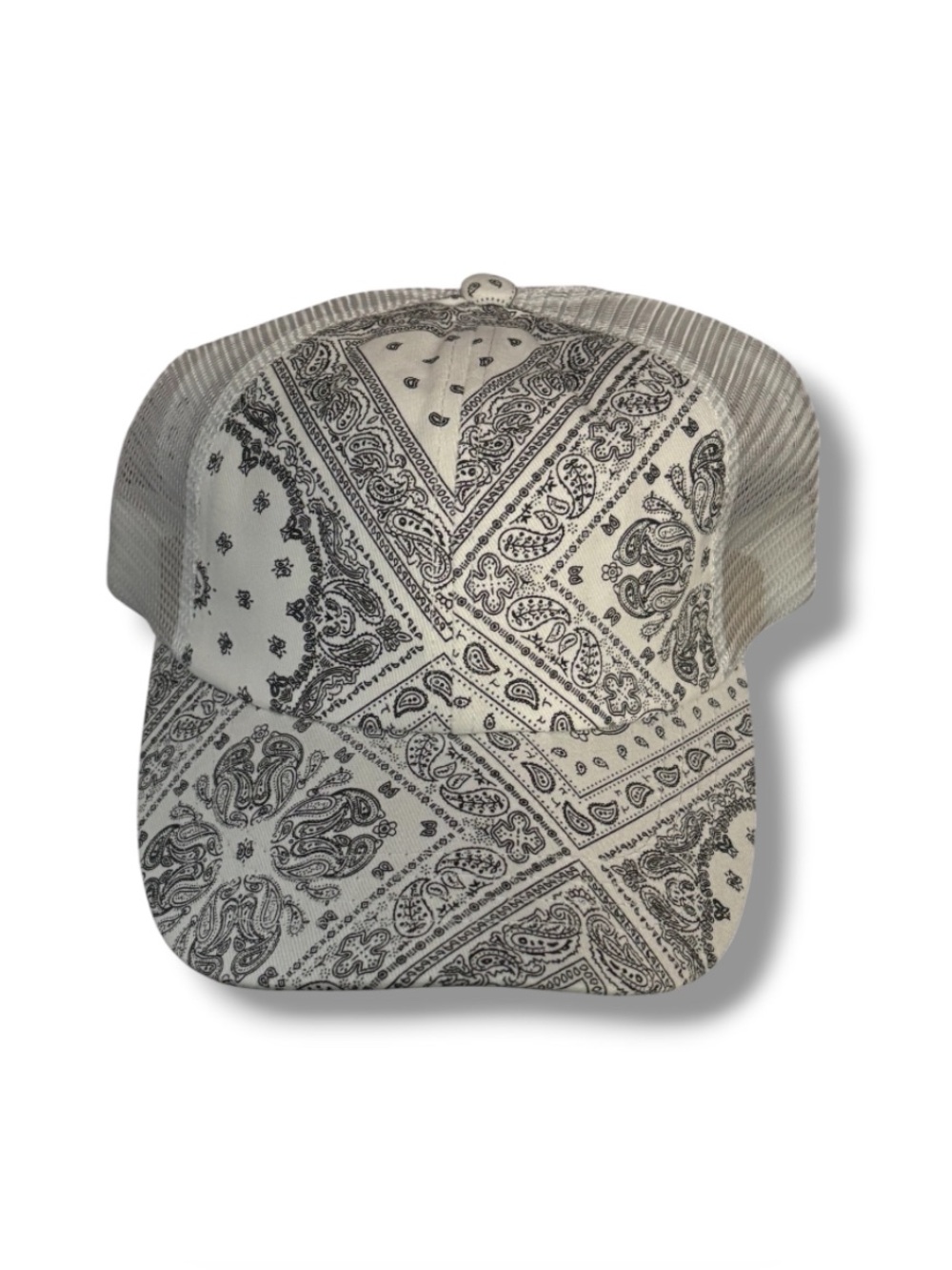 White & Black Bandana Style Cap